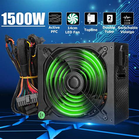 1500w Pc Power Supply For Computer Active Pfc Computer Pc Psu 24pin
