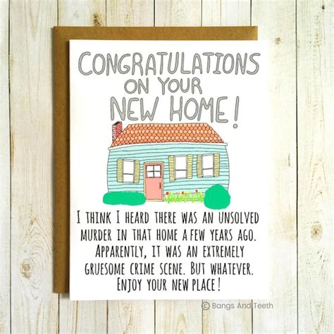 Funny Housewarming Card Funny New House Card Funny Etsy