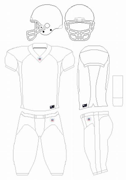 Football Coloring Nfl American Sheets Uniform Template