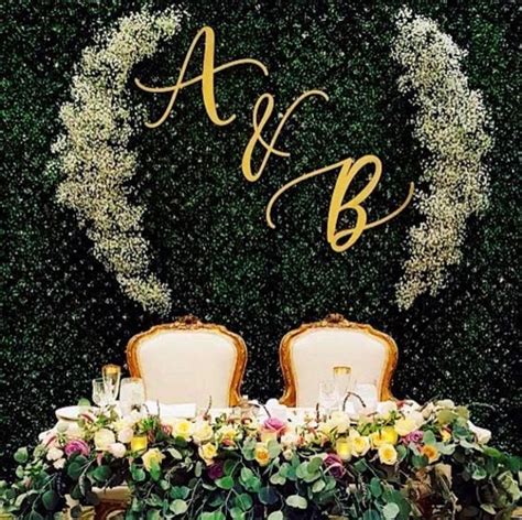 Initials Wedding Backdrop Sign Hand Lettered By Letterstou Etsy