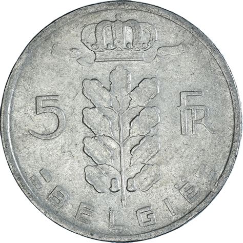 Coin Belgium 5 Francs 5 Frank 1962 European Coins