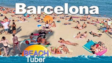 4k Video Beach Walk [ Barcelona ] Spain Slow Tv Travel Vlog Youtube