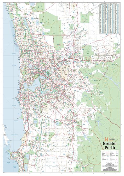 Greater Perth Hema Laminated Map Buy Map Of Perth Mapworld