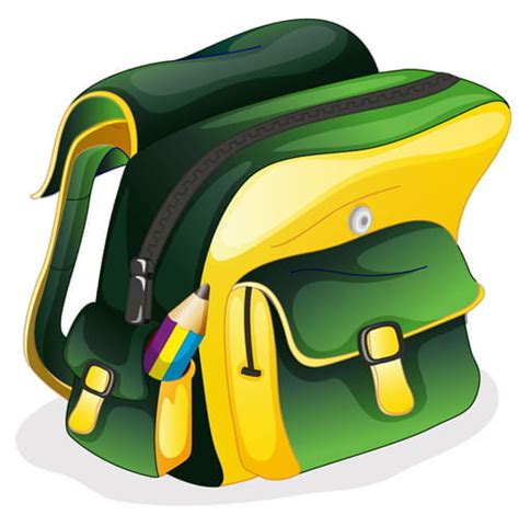 Colored School Bag Vector Eps Uidownload