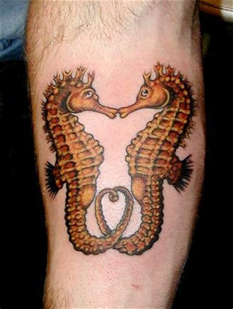 Apart from its beauty, one of the reasons, it has become very popular is because it is a tattoo design which is not controversial in any sense. Couple Seahorse Tattoo On Leg