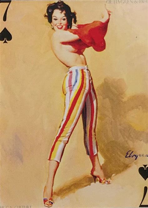 Gil Elvgren Stripes Framed Print Calendar Girl Wall Art Etsy