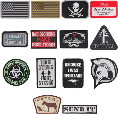 14er Tactical Morale Patches 14 Pack Hook And Loop Backed 3 X 2