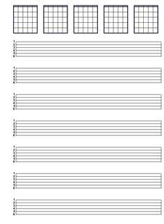 Blank tablature and chord chart templates in pdf format. #Guitar Tab Sheets | Numbered Tab Sheet Noted Tab Sheet ...