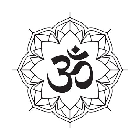 Mandala With Om Hindu Symbol 12742087 Vector Art At Vecteezy