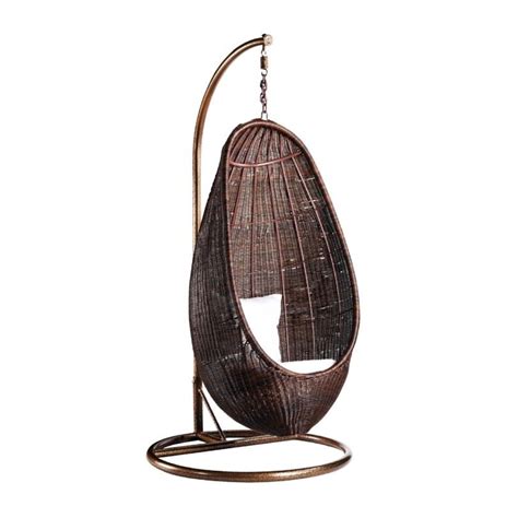 Outdoors Or Indoors This Rattan Hanging Chair Pod Is Made From All