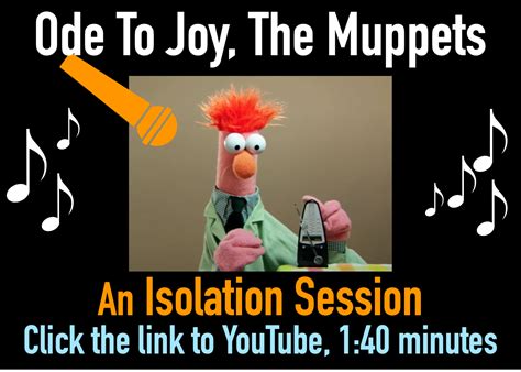 Ode To Joy The Muppets An Isolation Session Click The Link To