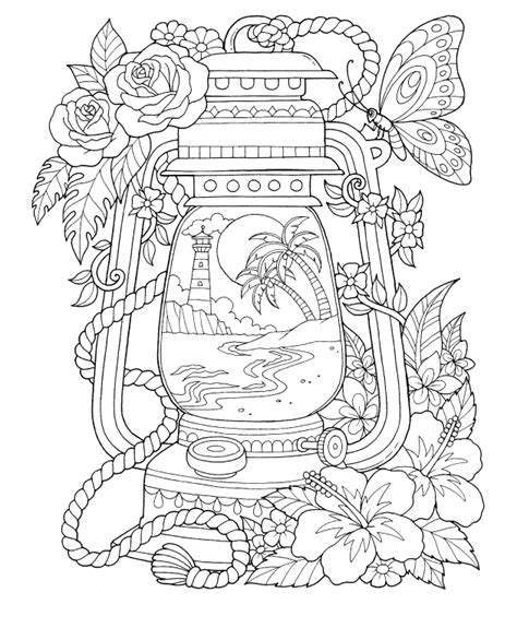 Freebie Friday 07 19 19 Tropical Scenes Coloring Page