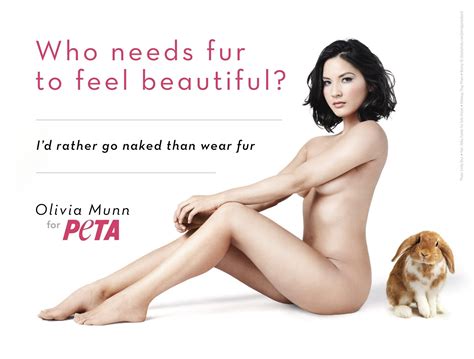 Olivia Munn Nue Dans Peta Advertisement