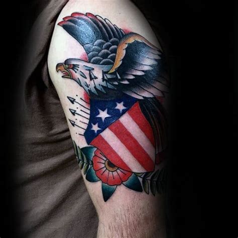 I got my first tattoo when i was 19. 50 Traditional Eagle Tattoo Designs For Men - Old School Ideas