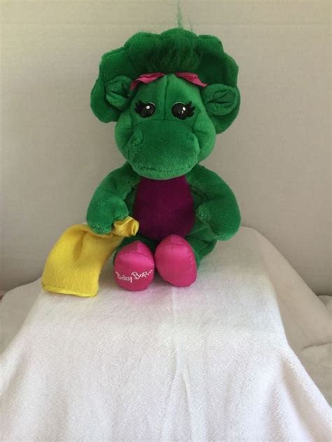 The largest garfield plush in the world. Baby Bop 14" Plush Doll Green Dinosaur With Small Yellow ...