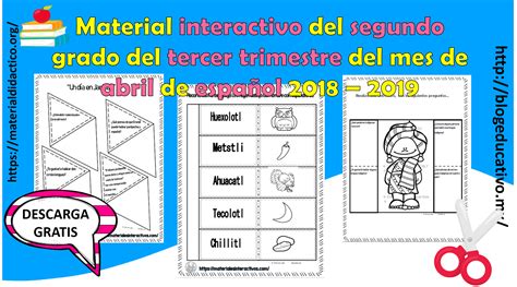 Material De Apoyo Primer Grado Tercer Trimestre Material Colecci N