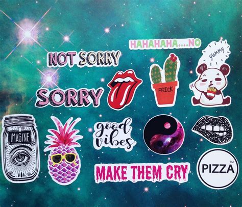 Cool Stickers Hipster Stickers Vinyl Stickers Sticker Pack