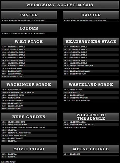 75,000 fans, 190 acts and 3 days of head banging at wacken open air! Agenda Concerts-Metal | Wacken Open Air 2018 - 02/08/2018 ...