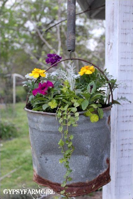 40 Simple But Beautiful Bucket Gardening Ideas Carenthusias Garden