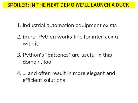 Factory Automation With Python Pycon 2017 Speaker Deck