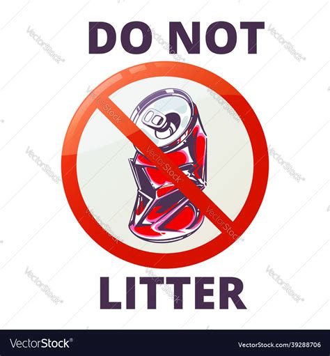 Do Not Litter Sign Clipart For Printing Royalty Free Vector
