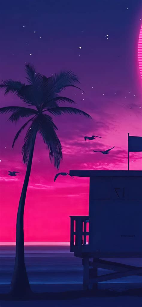 Retro Beach Background