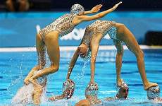swimming olympics olympic sport natacion sincronizada synchro synchronized team swimmers delights women go synchronised competition athletic spain la