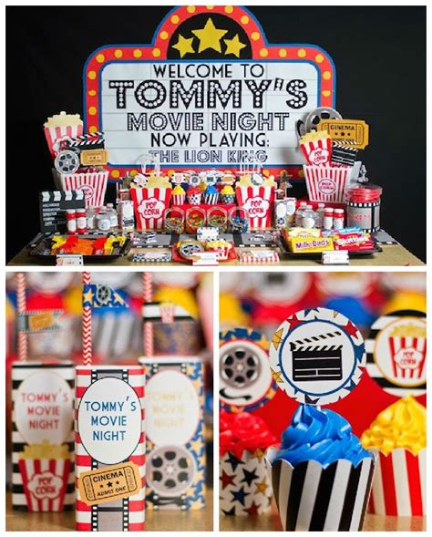 Your guests will easily find their place, while. Movie Night Birthday Party | Birthday party themes, Movie ...