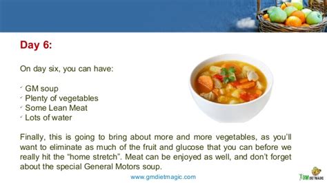 The gm diet chart was a collaborative effort by gm, fda, and usda, which was also tested at the john hopkins research. Gm Diet Soup Day 4 Gm