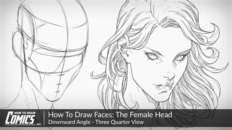 How To Draw Faces Female Heads Downward Angle Three