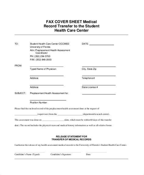 Free 10 Best Medical Fax Cover Sheet Examples Templates Download Free