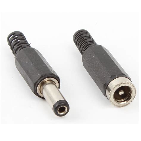 20pcs Female Dc Power Plug Socket Jack Connector 21mm X 55mm Male 10