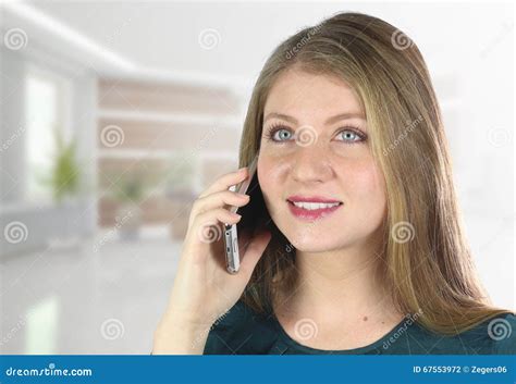 Beautiful Woman Calling Stock Photo Image Of Lifestyle 67553972