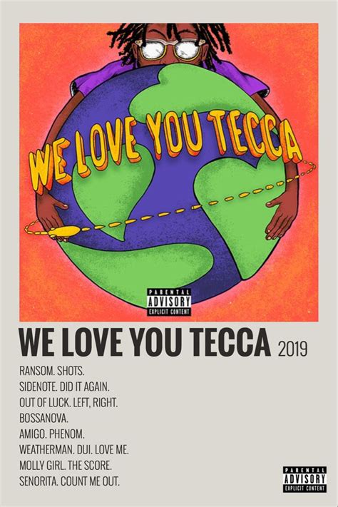 We Love You Tecca By Maja Music Poster Minimalist Music Music