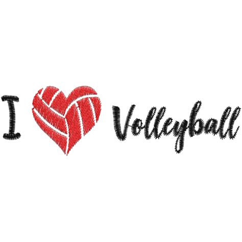 Matriz De Bordado I Love Volleyball 2