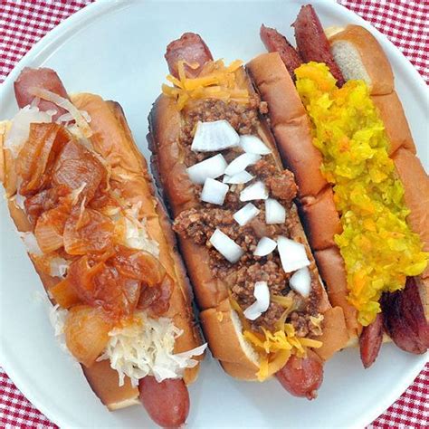 Three Famous Hot Dog Toppers — New York Pushcart Onions Coney Island