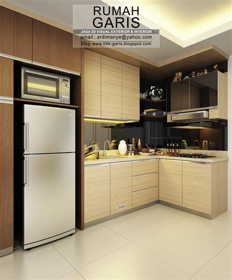 desain interior kitchen set letter L, Makassar | Portofolio desain