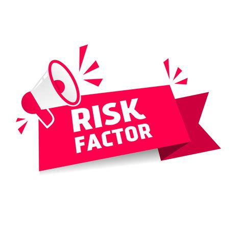 Risk Factor Sign On Red Ribbon Flat Style Banner Design Icon 16623382