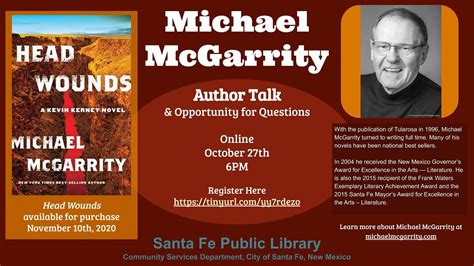 Author Talk With Michael Mcgarrity October 27th 2020 Youtube