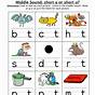 Middle Sound Worksheet For Kindergarten