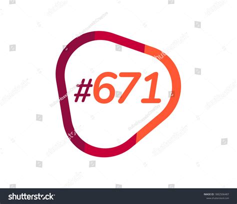 Number 671 Image Design 671 Logos Stock Vector Royalty Free