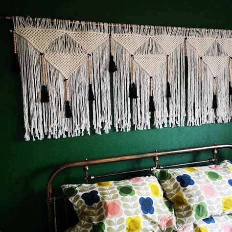 Macrame Headboard Large Wall Hanging Bohemian Home Decor Etsy