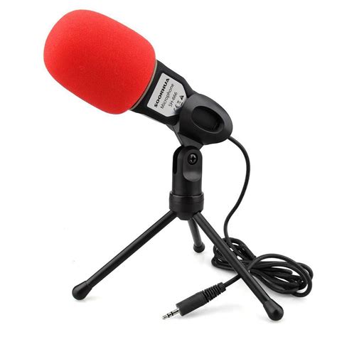 Professional Condenser Sound Microphone With Stand For Pc Laptop Skype