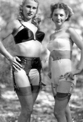 Two Women Take Off Panties And Bra 4 X 6 1940s 60s Risque Repro Pinup