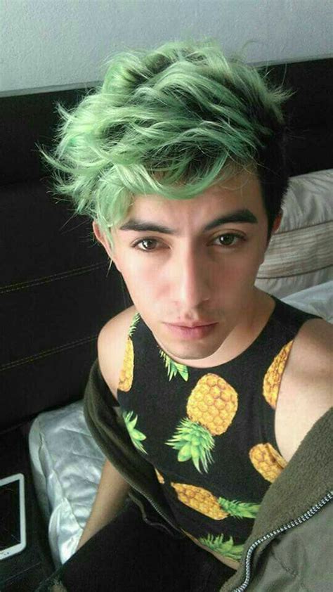 Pin By David Andres On Men With Dyed Hair Mermaid Man Hair Green