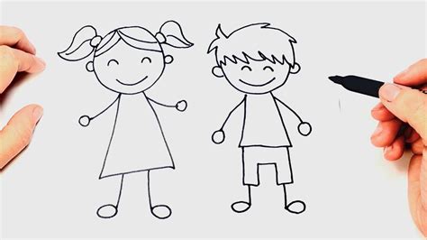 🎀 47 Niños Animados Faciles De Dibujar Gratis