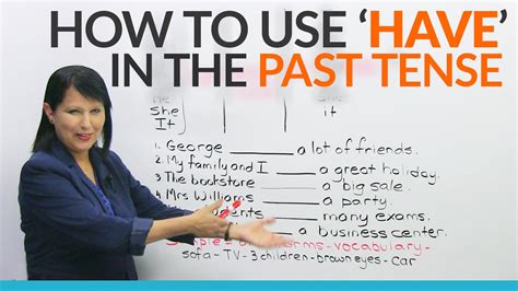 Check past tense of clap here. English Grammar: The Past Tense of HAVE - YouTube