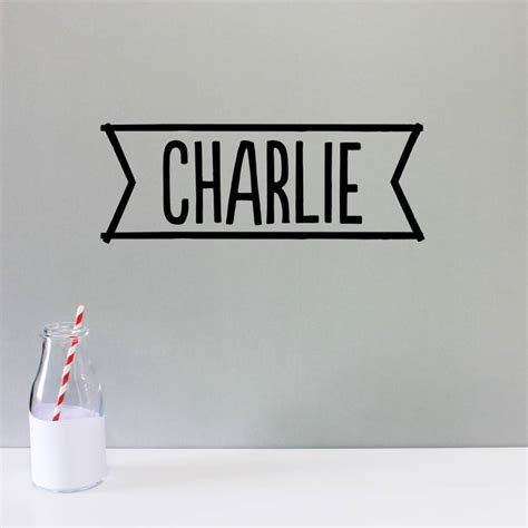 Name Banner Wall Sticker By Little Chip