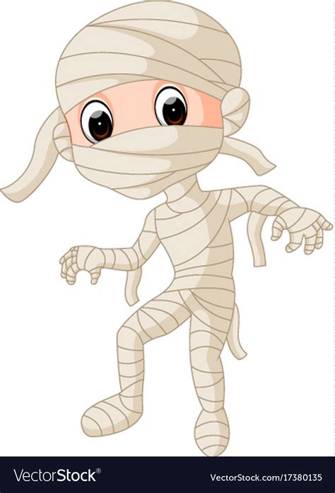 cartoon egyptian mummy royalty free vector image