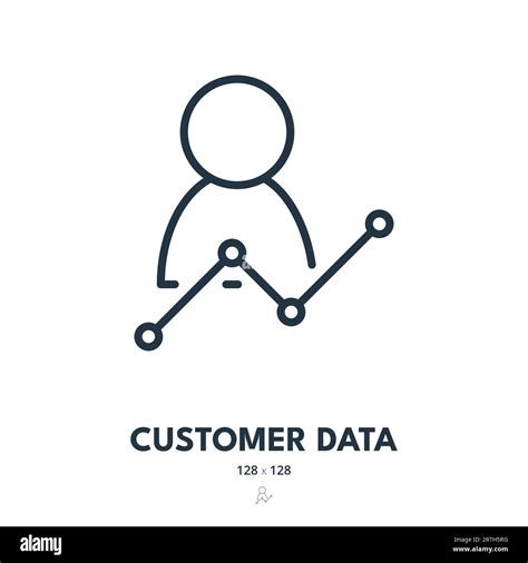 Customer Data Icon Client Consumer Metrics Editable Stroke Simple